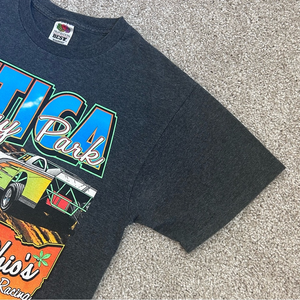 Vintage Attica Raceway Park Ohio Racing Graphic T Shirt Fruit of the Loom M - Picture 4 of 6